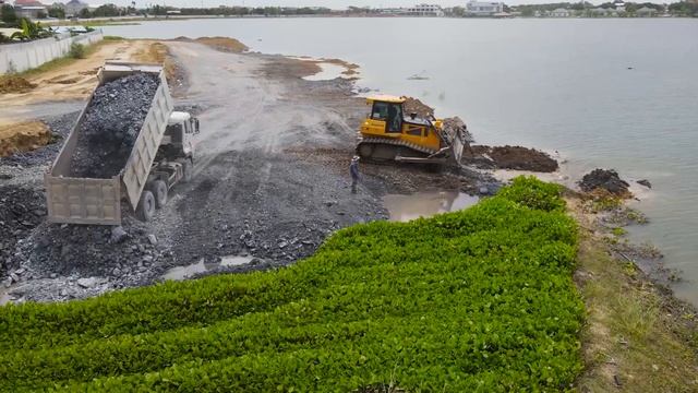 Строительство, расширяем береговую зону, старый объект