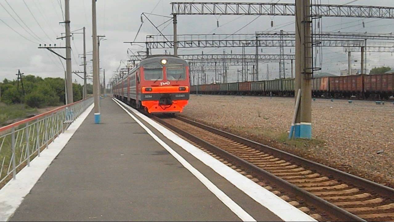 Электропоезд ЭД9М-0039. Покатушки от Развилки до моста через Обь+прибытие.