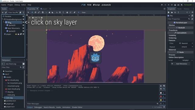 Infinite Parallax Scrolling Godot 4