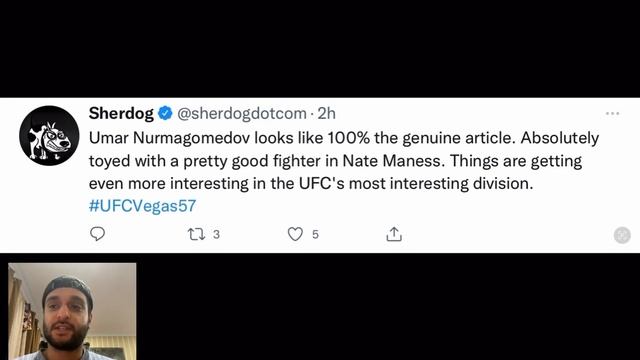 UFC FIGHTERS REACT TO UMAR NURMAGOMEDOV DOMINANT WIN VS NATE MANESS! #ufcvegas57