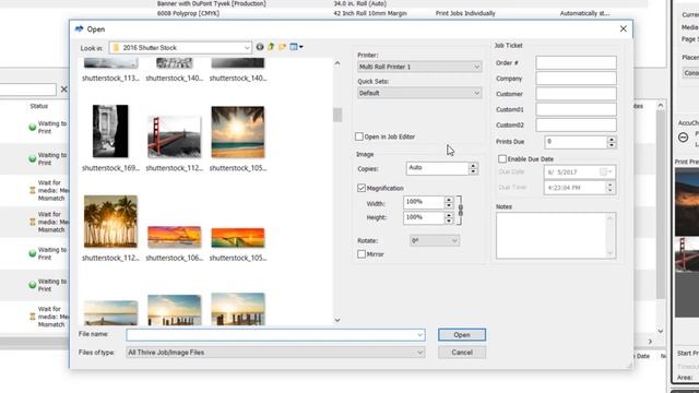 ONYX RIP Software 12 2  Features - File open Dialog image scaling and rotation