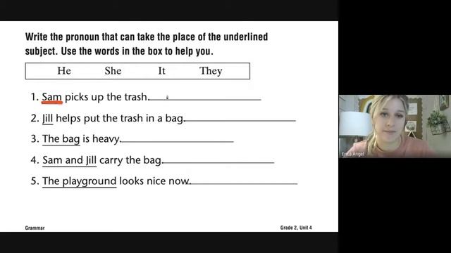 Grammar: Naming with Pronouns (He, She, It, They)
