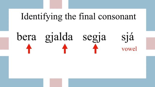 Icelandic Verbs: Strong Verbs 5