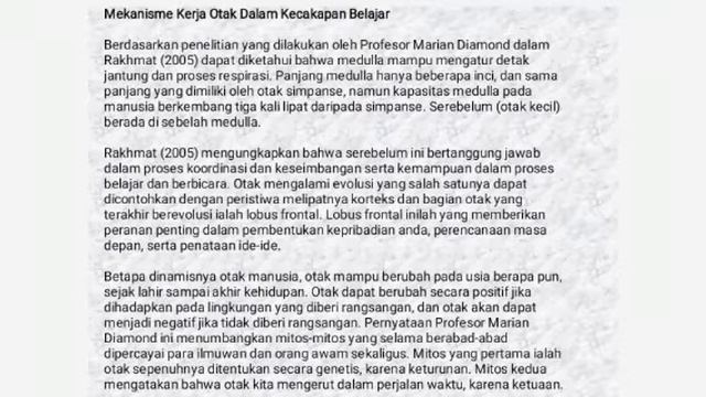 TEORI NEUROSCIENCE DALAM PENDIDIKAN - KELOMPOK 10