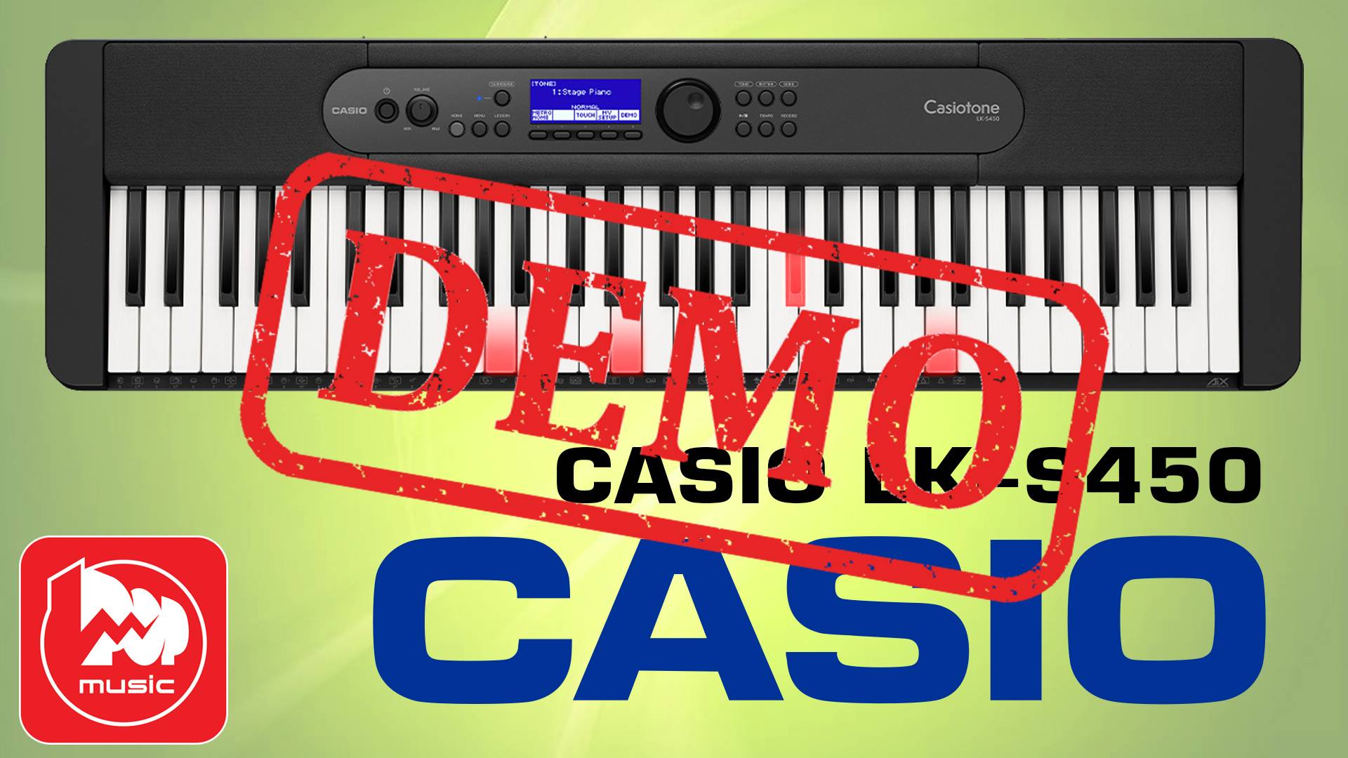Синтезатор CASIO LK-S450 - демонстрация звучания