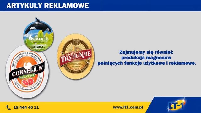 Producent upominków reklamowych naklejki wypukłe Homrzyska Przedsiębiorstwo LT-1 s.c.