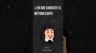 René Descartes | Método cartesiano | Duda metódica | Racionalismo | Filosofía Moderna #filosofia