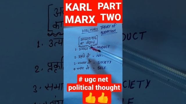 KARL MARX... THEORY OF ALIENATION # UGC NET EXAM