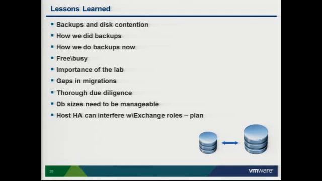 VMworld 2011: bca1360 - How a Global Enterprise Virtualized Exchange 2010