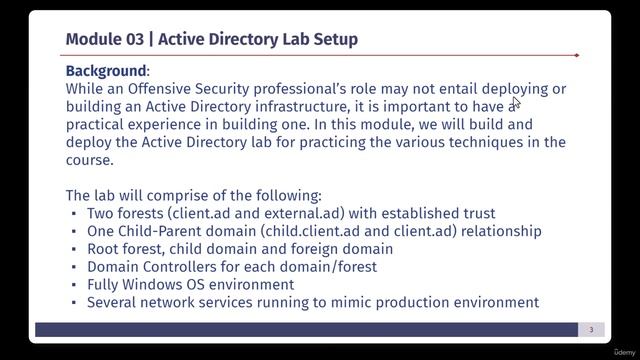 AD Pentest 03 Module  - 1 -Active Directory Lab Setup Introduction