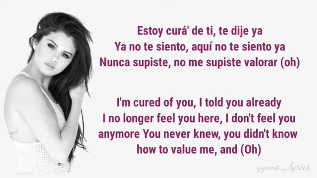 Selena Gomez De Una Vez(English Translation)Lyric Video