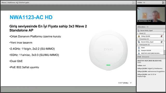 Yeni Zyxel 802.11a Wave2 Access Point