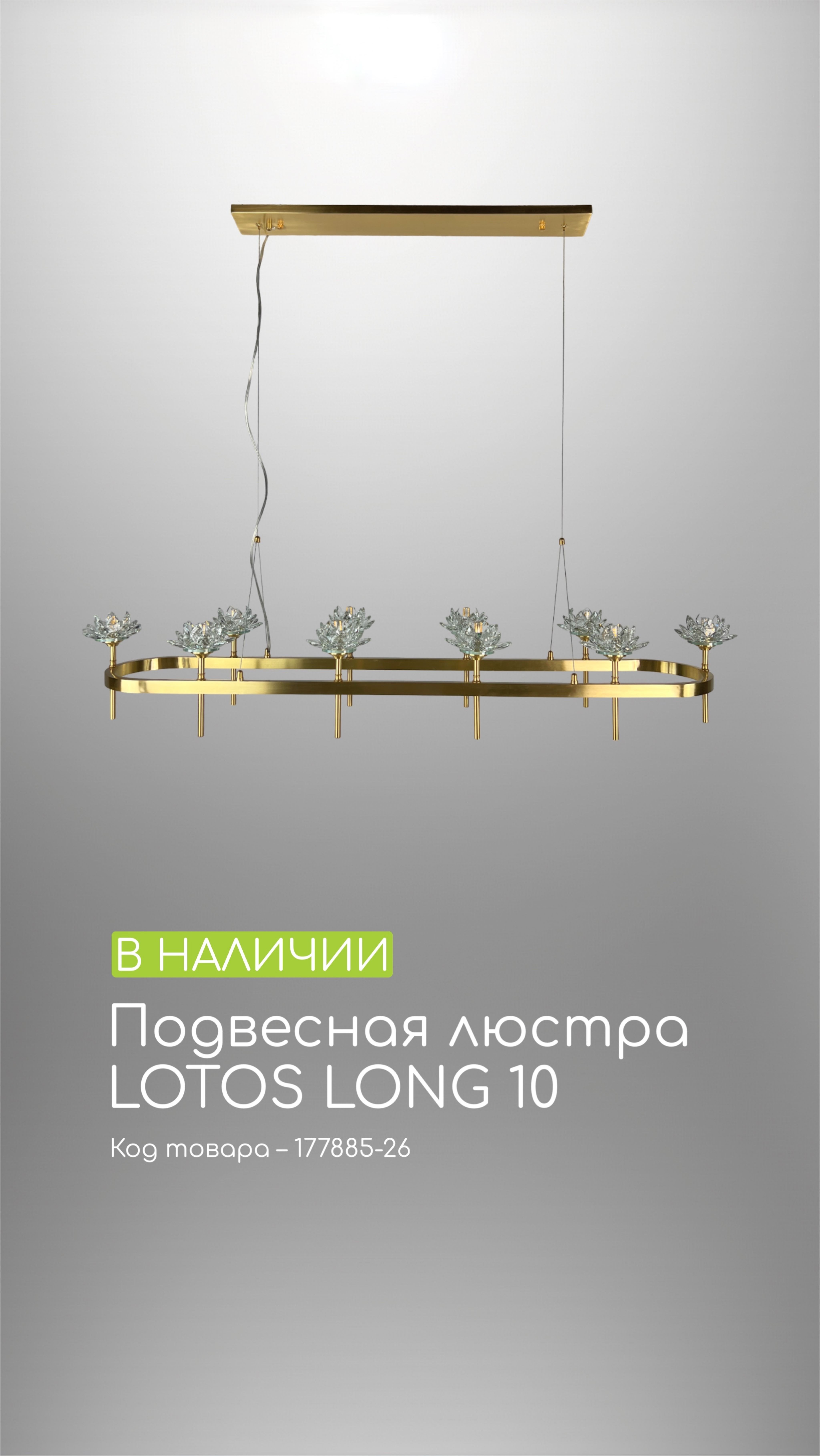 Подвесная люстра LOTOS LONG 10