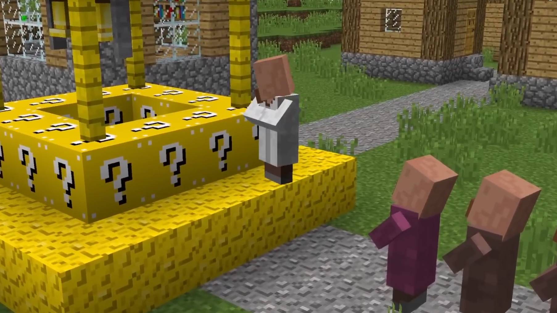 Компот Minecraft ОТКУДА У НАС В ДЕРЕВНЕ ПОЯВИЛСЯ КОЛОДЕЦ ЖЕЛАНИЙ ИЗ ЛАКИ БЛОКОВ В МАЙНКРАФТ