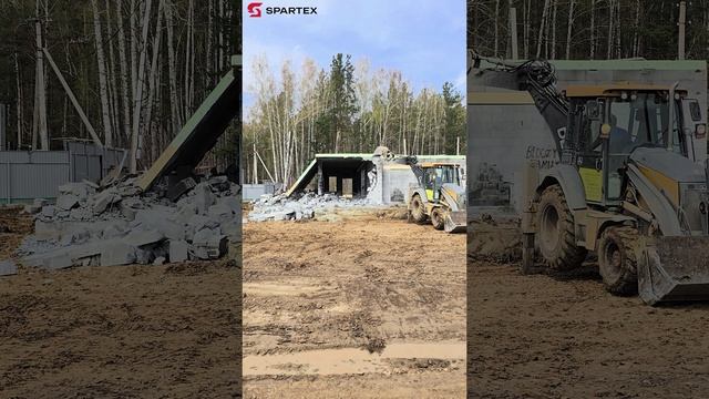 СНОСИМ ДОМ ИЗ ГАЗОБЕТОНА | СТРОИМ КИРПИЧНЫЙ ДОМ | SPARTEX | #кирпич #строительство #дома #дом