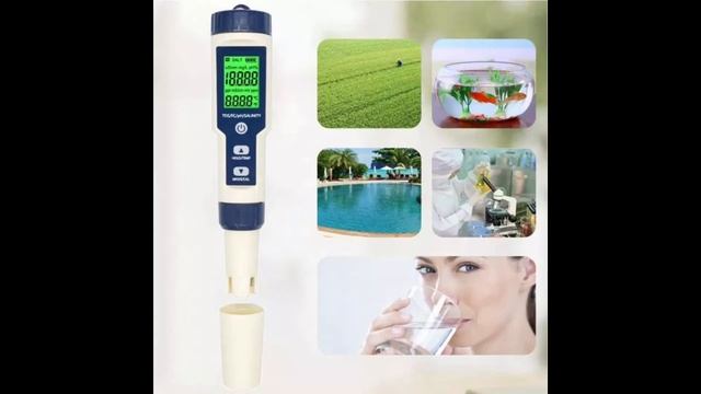 #Review-5in1 TDS/EC/PH/Salinity/Temperature Meter Digital Water Quality Monitor