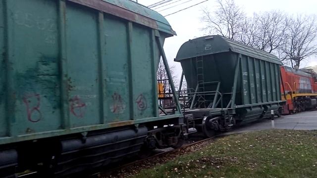 Поезд в городе Красногорске