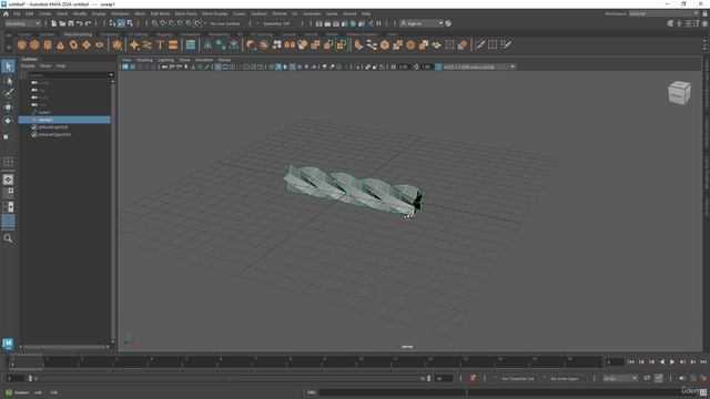 31 Modeling the trail meshes in Maya