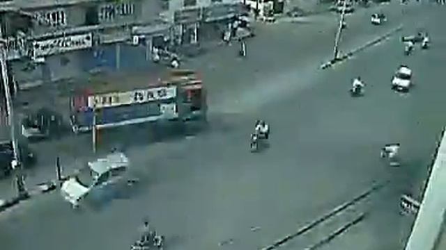 India: traffic flowing in magical peace