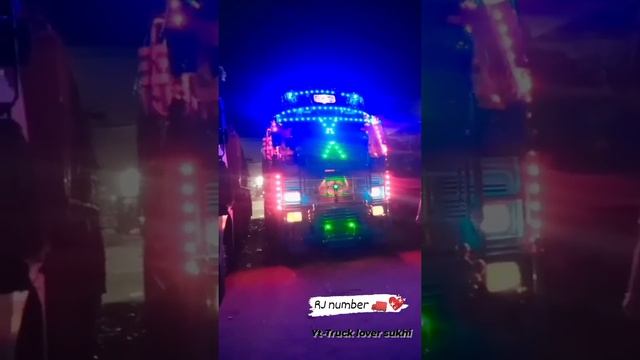 Rj number truck lighting || ❤🚛💖 || Truck lover sukhi