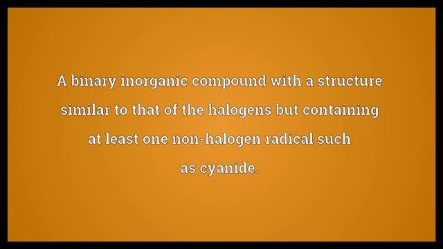Pseudohalogen Meaning