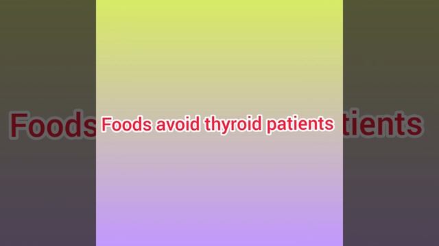 Thyroid and Shuger control food and avoid food..🤔🤔