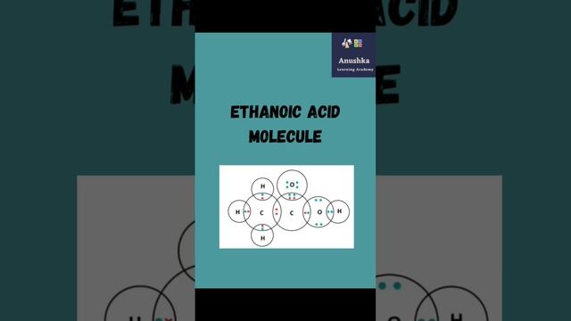 || Ethanoic Acid Molecule || Anushka Learning Academy || #ethanoicacid #molecule #covalent #bonding