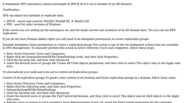 DevOps & SysAdmins: DFS standalone replication (2 Solutions!!)
