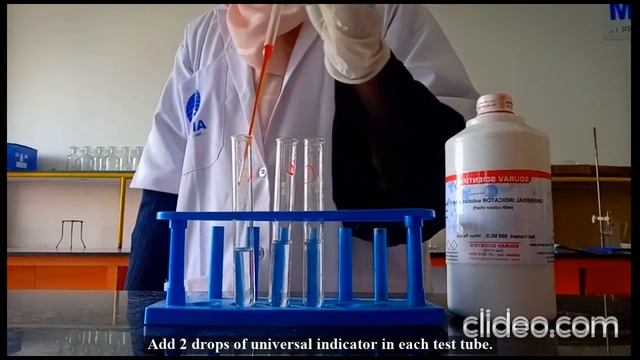 To determine pH of NaOH solution of various concentrations by using universal indicator