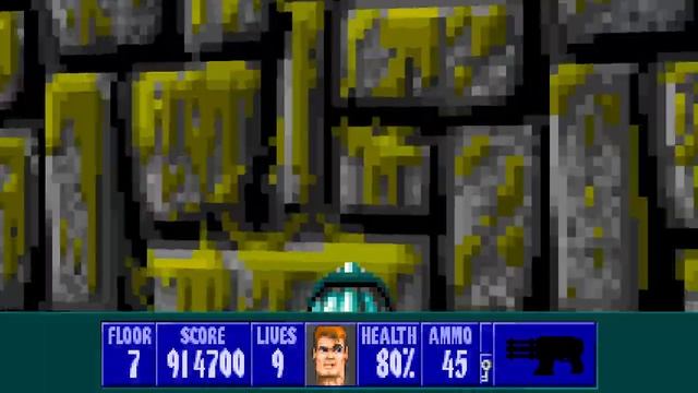 Let's Play Wolfenstein 3D - E2M7: The Mysterious Space.