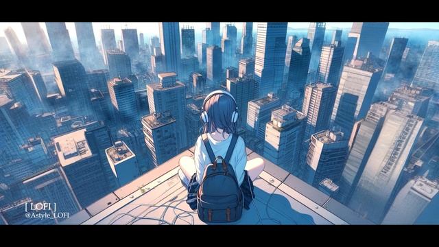 [ LOFI ] 癒しのBGM / Morning on the roof of a building [仕事・勉強・睡眠]  #lofi #lofimusic #anime #work #slee