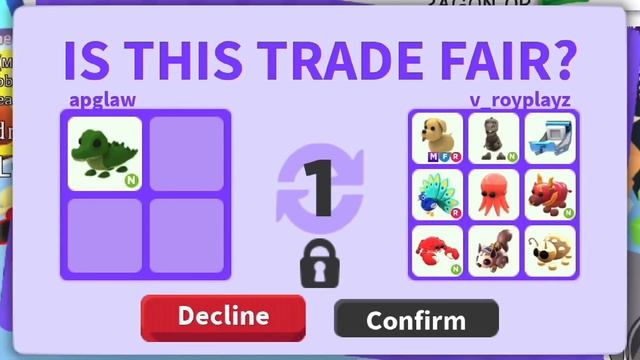 W/F/L? 😭 Interesting trade for my NO POTION NEON CROCODILE 🐊