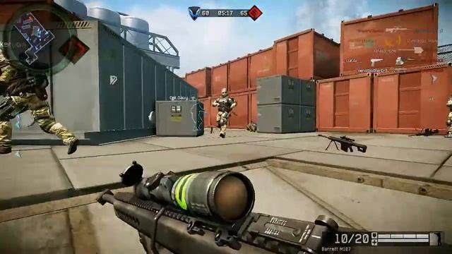WF - Barrett M107 no modo sniper mapa oil depot
