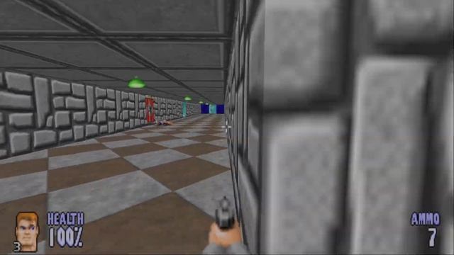 Wolfenstein 3D for the Build engine, running on Eduke32. First 2 levels game footage