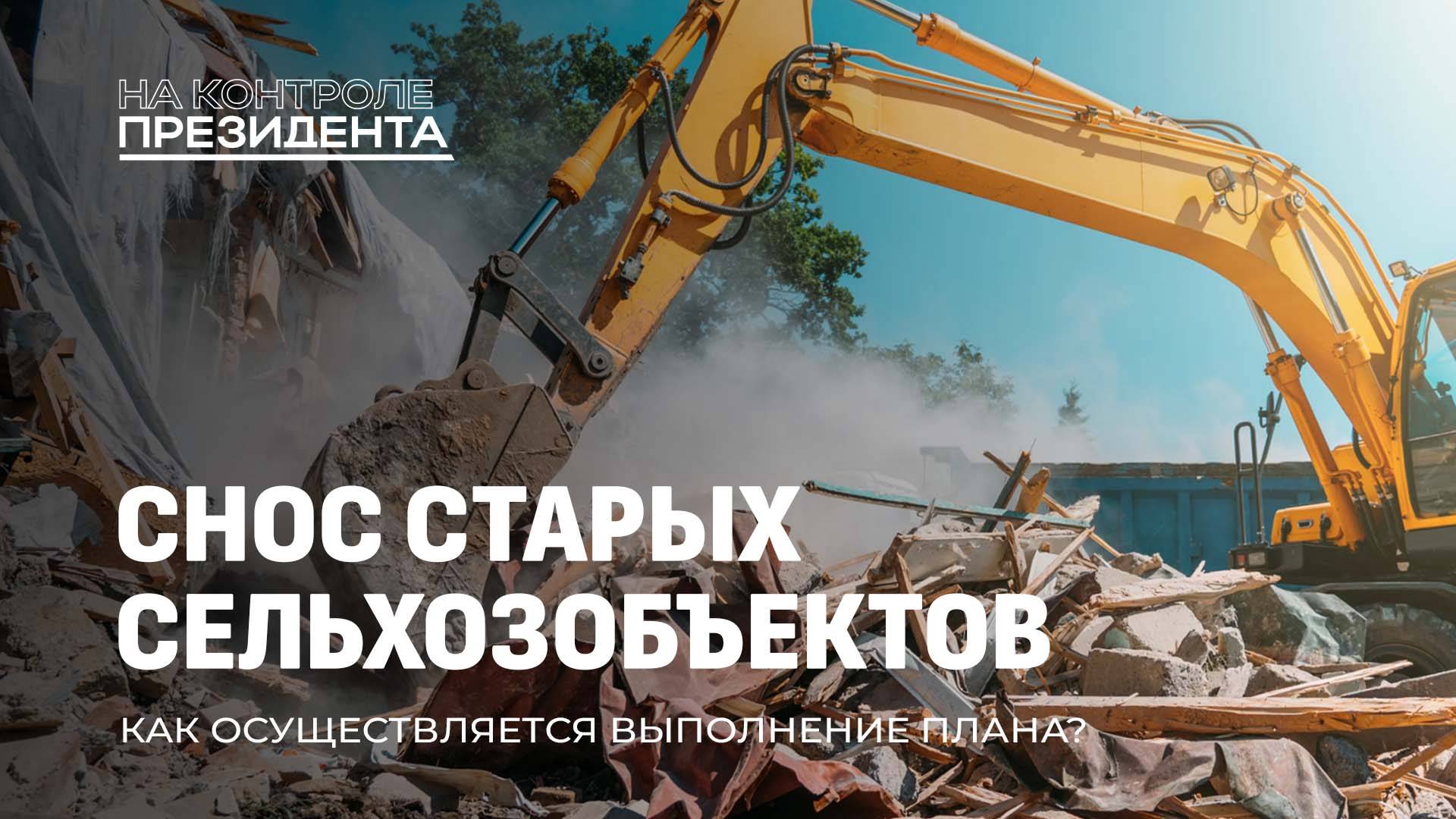 Убрать заброшенные здания: порядок на сельскохозяйственных объектах. На контроле Президента