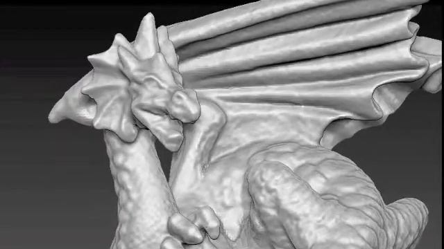 3d Laser Scan of Dragon Sculpture