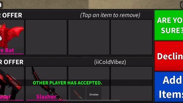 Trading fire bat for slasher set w or l