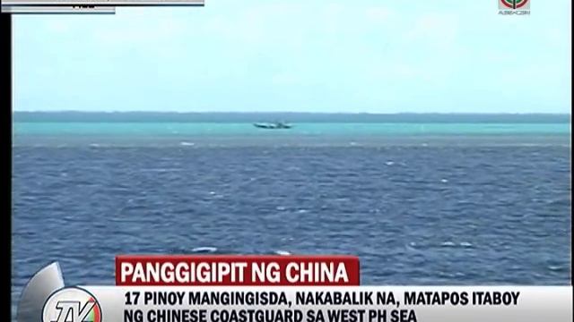 TV Patrol: 17 mangingisda, itinaboy umano ng mga Tsino sa West PH Sea