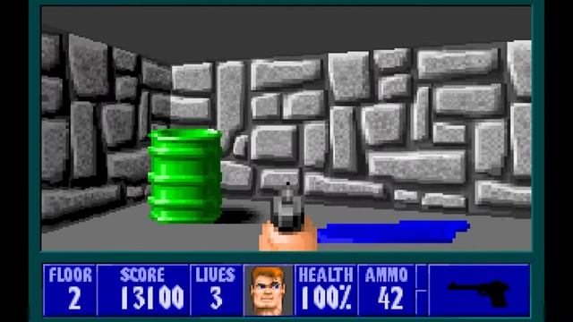 Wolfenstein 3D (1992) DOS Gameplay