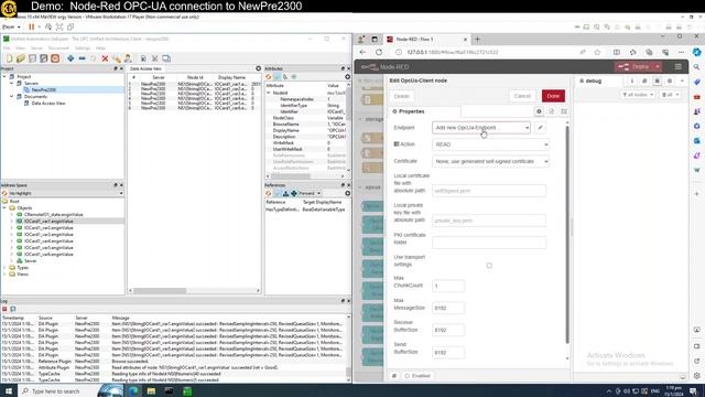 7_Demo_ Node-Red OPC-UA connection to NewPre2300