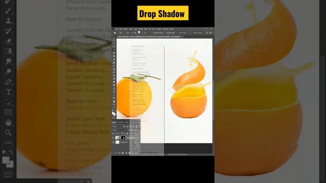 Как создать реалистичные тени в Photoshop #shorts