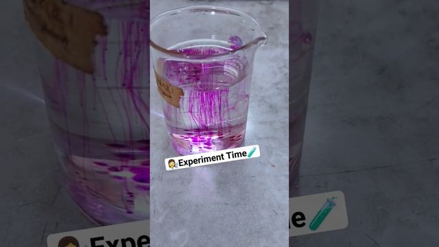 experiment time🧪 solution of KMnO4 #dissolution #experiment #science