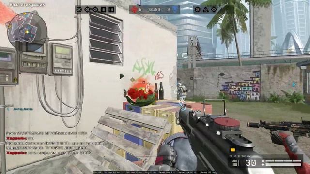 Warface. Читер. Дата 07.04.2022. Играл ночью на рейтинговых матчах и попался бессовестный читер)