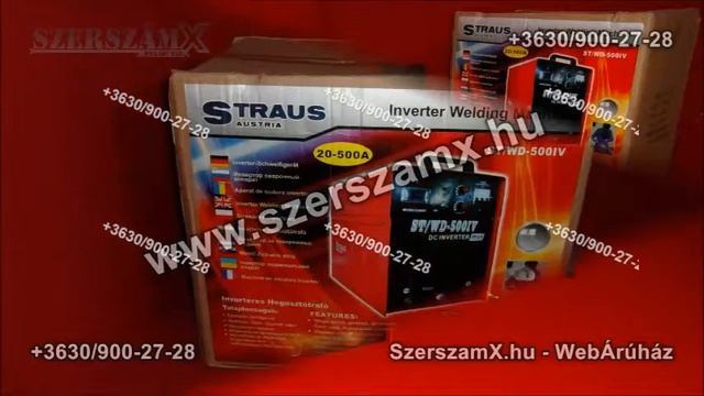 Straus Inverteres Hegesztőgép 500A 6.0mm 380V Hegesztő ívhegesztő ÚJ