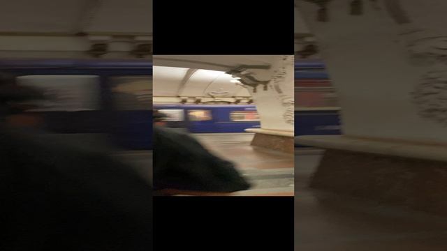 Поезд метро «Колледжи Москвы» на станции Арбатская