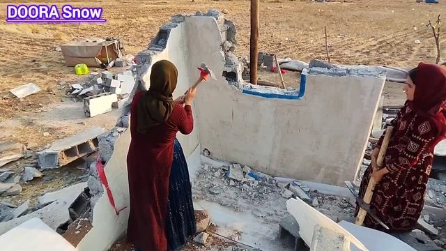 strong will:removal of debris and homelessness of Mehbooba and her two babies