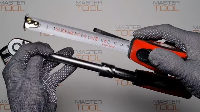 Ключ трещоточный для головок 3/8" 72T телескопический L215-315мм H-D, HD-0298