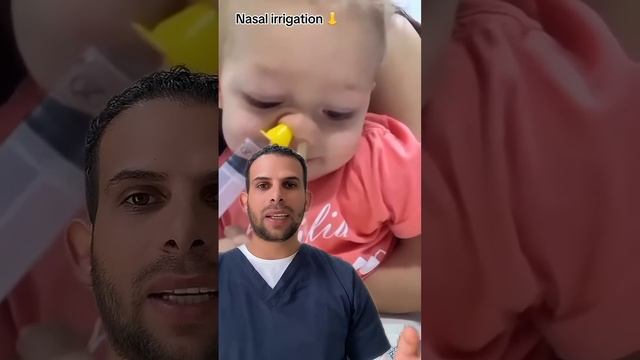 غسيل الانف فى المنزل للاطفال  #baby