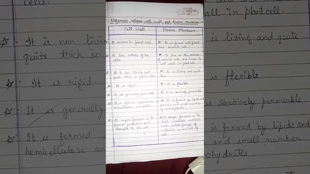 difference between Cell Wall and Plasma Membrane for class 9 @avniinthefairyland