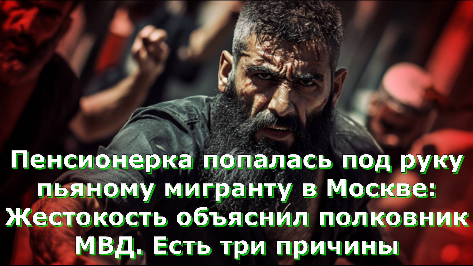 Пенсионерка попалась под руку пьяному мигранту в Москве: Жестокость объяснил полковник МВД. Есть три